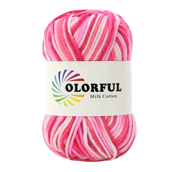 Soft Milk Cotton Yarn – 5 Skeins Hand Knitting Crochet Yarn for DIY Crafts Handmade Projects Various Patterns
