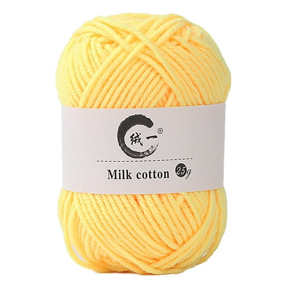 Soft Milk Cotton Yarn for Knitting and Crochet - 25G Skeins, 65 Meters, Assorted Colors, Ideal for Baby Clothes, Hats, Scarves, and Diy Crafts
