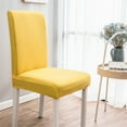 thumbnail image 1 of Soft Milk Silk Stretch Chair Cover High Elastic Dining Chair Seat Cover Waterproof Slipcover Plain Yellow for Home Office Easy Install Durable Wear-Resistant Cover,Ccwuwei, 1 of 8
