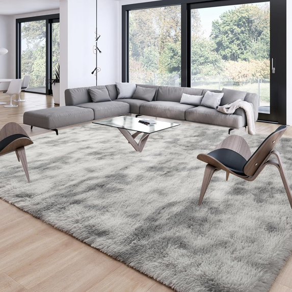 Soft Modern Indoor Large Shaggy Rug for Livingroom Bedroom Dorm Kids Room Home Decorative, Non-Slip Plush Fluffy Furry Fur Area Rugs Comfy Nursery Accent Floor Carpet 8x10