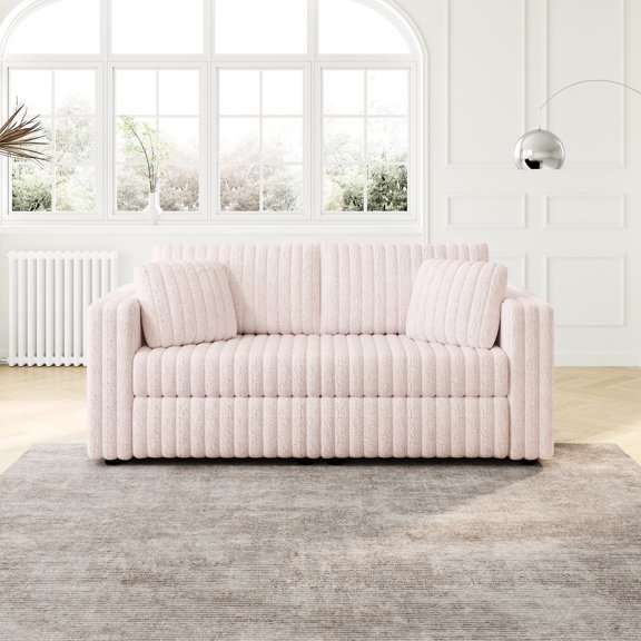 Soft Modular Sofa with Acrylic Imitation Rabbit Plush / Good Visual and Texture