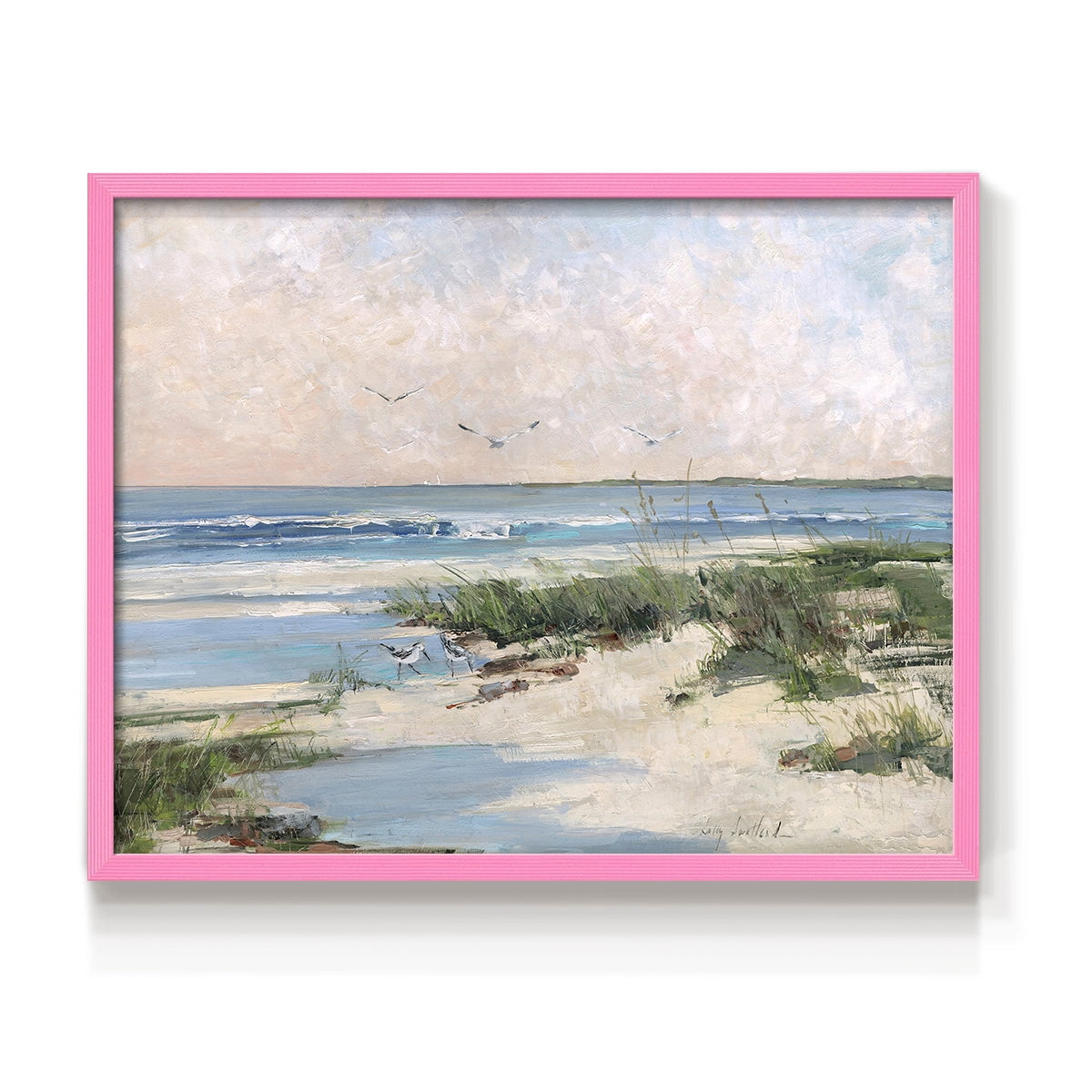 Soft Morning Sea by Sally Swatland - Restickable Framed Giclée Print
