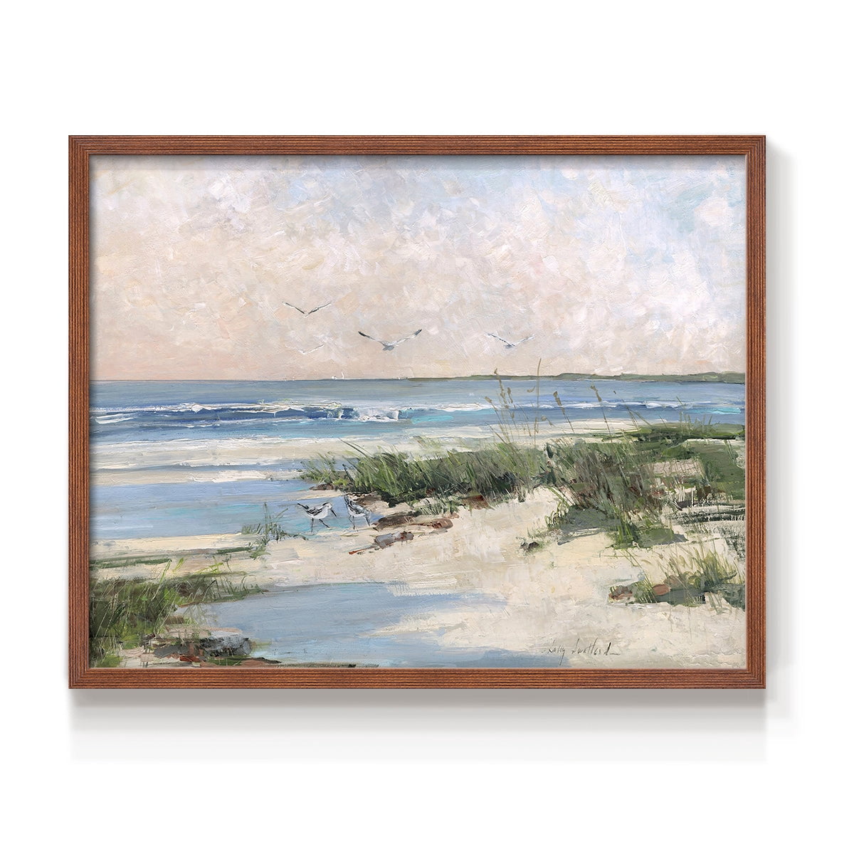 Soft Morning Sea by Sally Swatland - Restickable Framed Giclée Print