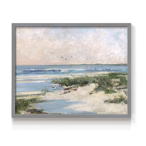 Soft Morning Sea by Sally Swatland - Restickable Framed Giclée Print