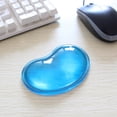 thumbnail image 1 of Soft Mouse Wrist Pad - Comfortable & Cool Silicone Gel Ergonomic Pad, Small Hand Pain Relief Support for Laptop, Office, Home (Transparent Blue), 1 of 5