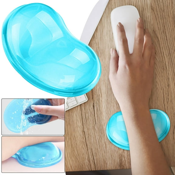 Soft Mouse Wrist Rest Pad Comfortable Cool Silicone Gel Ergonomic Cushion Small-Sized Hand Pain Relief Support Pad with Gel-Filled for Laptop Computer Office & Home