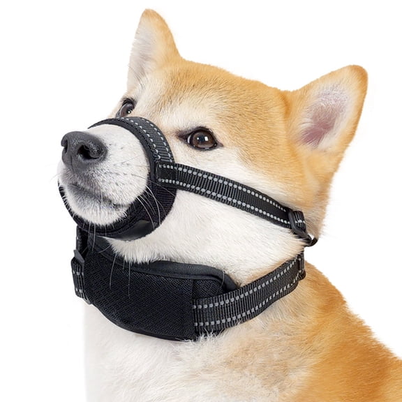 Soft Muzzle for Dogs Permeable Pet Mouth Muzzle Prevents Barking Dog Muzzle for Media and Large Breeds
