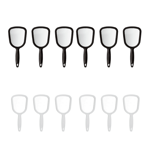 Soft 'N Style 5" x 4" Asymmetrical Vanity Mirror Black, Pack of 12