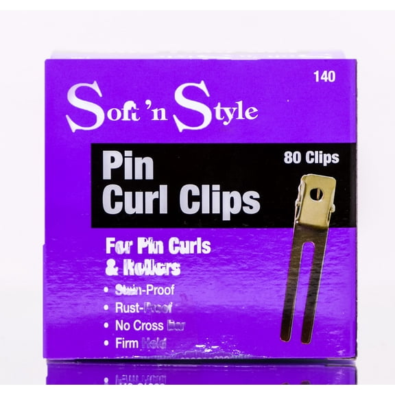 Soft 'N Style Pin Curl Clips Adult, (80 Pieces)