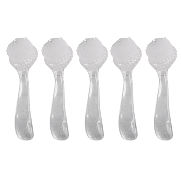 Soft Nail Dust Cleaning Brush With Fine Handle Grip, Portable Nail Art Fingernail Scrub Cleaning Brushes, Manicure Diy Nail Tool - Transparent