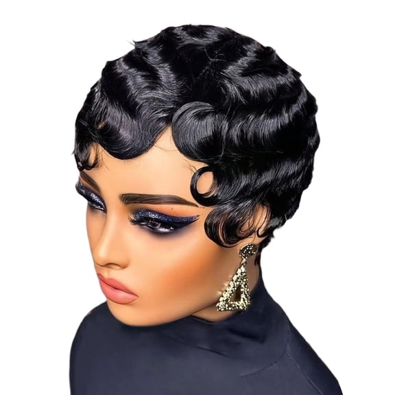 Soft Natural Curly Short Wigs Human Hair Quality For Role Playing Event And Special Occasion