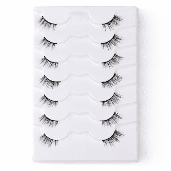 Soft Natural Half False Eyelashes Short Wispy Fake Lashes 7 Pairs Pack