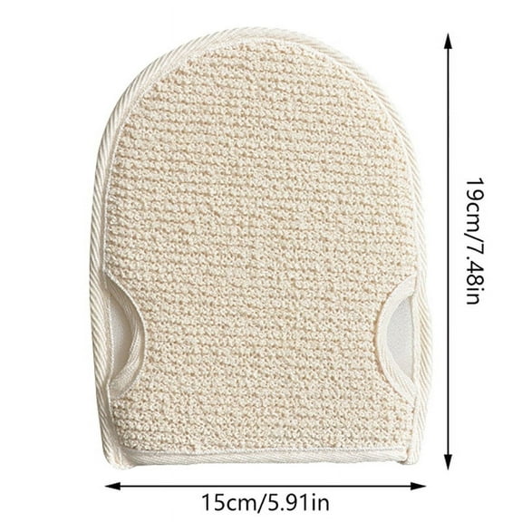 Soft Natural Loofah Glove Double-sided Body Scrub Sponge Pad Shower Body Scrubber Mitt For Shower Spa Skin Clean Bath Gloves