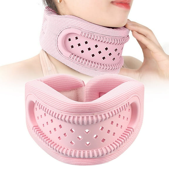 Soft Neck Brace Collar - Adjustable Neck Support, V-Shaped Ergonomic Traction Device, 360 Wrap-Around Cervical Brace, Lightweight Travel Neck Support, Breathable Material, For Sleeping