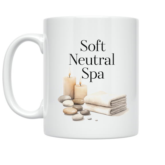 Soft Neutral Spa Design - Relaxation Enthusiast - 11 oz Ceramic Coffee Mug