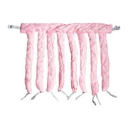 Soft No Heat Wavy Hairstyles Curling Iron Practical Rollers Curls Ribbon for Thick Long Hair Sleeping Women Pink