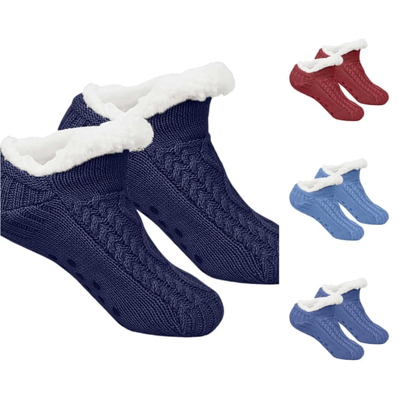 Soft Non Floor Socks for and Indoor Thermal Booties with Sole for Winter Warmth and Comfortable Home Wear Cozy Footwear Mens Socks Size 13-15 24CM