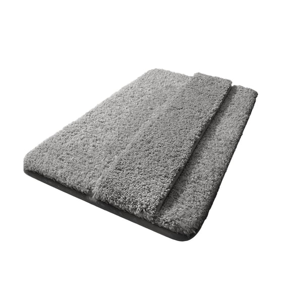 Soft Non-Slip Bathroom Rug - Water Absorbent and Washable Bath Mat for Shower and Sink Areas