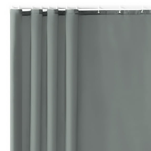 Soft Non-Toxic PEVA Shower Curtain Liner for Bathroom Showers and Bathtubs: Magnets, Metal Grommets, Eco-Friendly, Odor Free, Standard Size 72" Length (Charcoal)