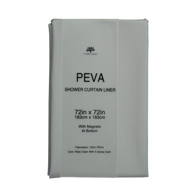 Soft NonToxic PEVA Shower Curtain Liner with and Metal