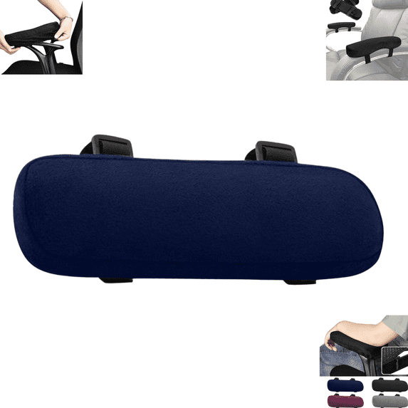 Soft Office Chair Armrest Cushion Pad, Adjustable Detachable Arm Rest Pillow Comfort Elbow Support for Home Desk & Gaming Chair
