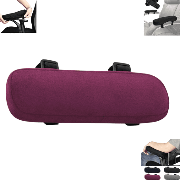 Soft Office Chair Armrest Cushion Pad, Adjustable Detachable Arm Rest Pillow Comfort Elbow Support for Home Desk & Gaming Chair