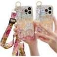 Soft Oil Painting Flowers Bracket Phone Case for Samsung Galaxy A04 S E