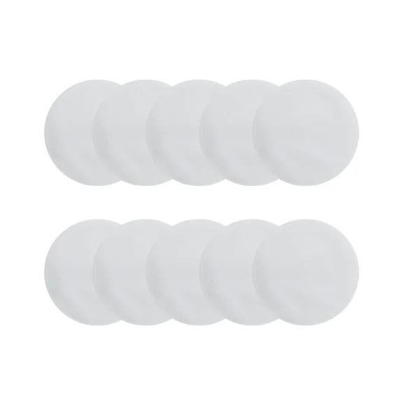 Soft Organic Cotton Squares with Washable Bag, White Eco-Friendly Makeup Removal Pads, 10-Pack