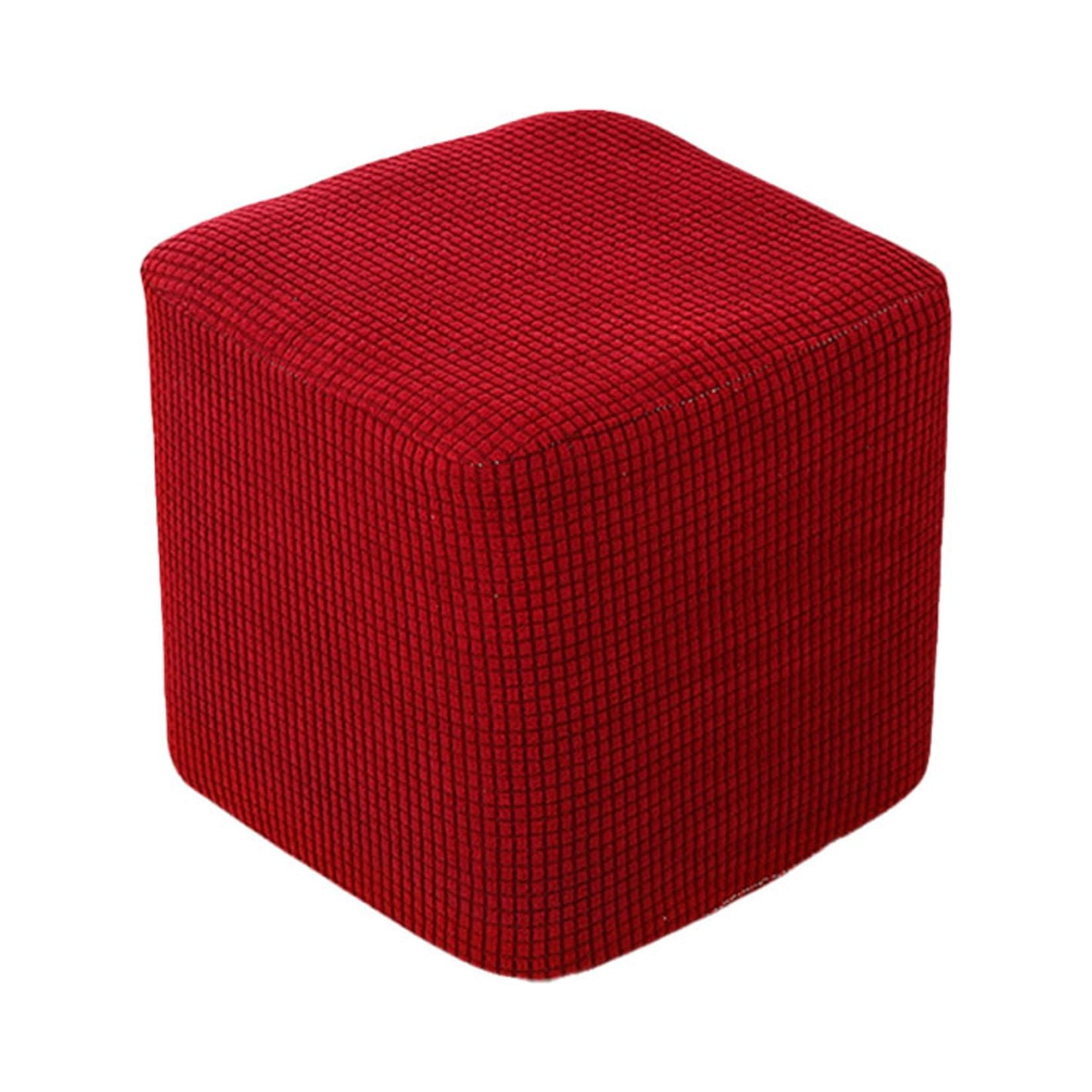 Soft Ottoman Cover Square, High Elastic Ottoman Covers Slipcover