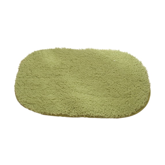 Soft Oval Carpet Floor Mat 16x24 Inch Absorbent Non Slip Washable Shaggy Area Rug for Bedroom Living Room Bathroom Entrance Home Decor, Grass Green 40*60 Carpet *1