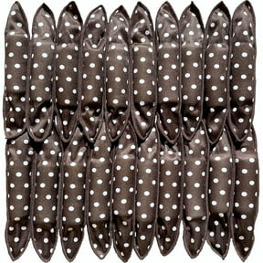 Soft Overnight Foam Curlers with Satin Sponge Rollers for Long Hair, No-Heat Curls (20 pcs, black)