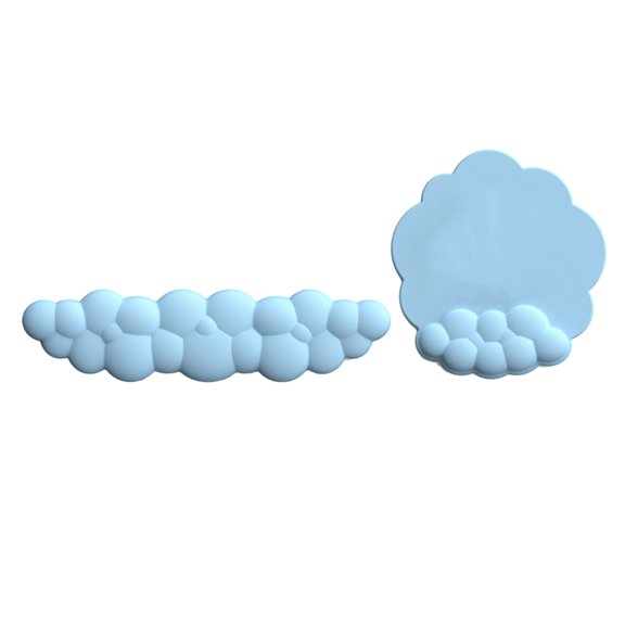 Soft PU Cute Cloud Wrist Support Pad for Keyboard Mouse PainRelief Hand Wrist Rest Mat PU+Silicone+Foam Anti-Slip