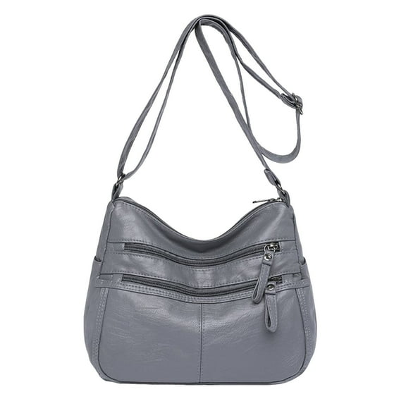 Soft PU Leather Handbag Women Crossbody Multi Pocket Waterproof Shoulder