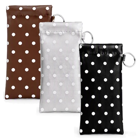 Soft PU Leather Sunglasses Pouch, Soft PU Eyeglasses Storage Bag, Portable Slip-in Glasses Protective Pouch for Daily Travel Eyewear Carry