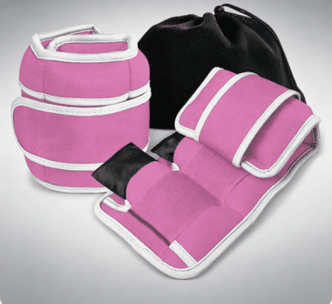 Soft Padded Adjustable Ankle Weights 1 Pair Multiple Weight Options 5 Lbs Non-Slip Wrist Leg Weight Straps for Men Women Kids Yoga Running Pilates Dance Fitness