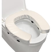Ristpal Soft Padded Toilet Seat Cushion with 2-Inch High-Density Foam & Waterproof PU Fabric, U-Shape Padded Toilet Cushion - Secure Hook & Loop Tape, Fits Stan