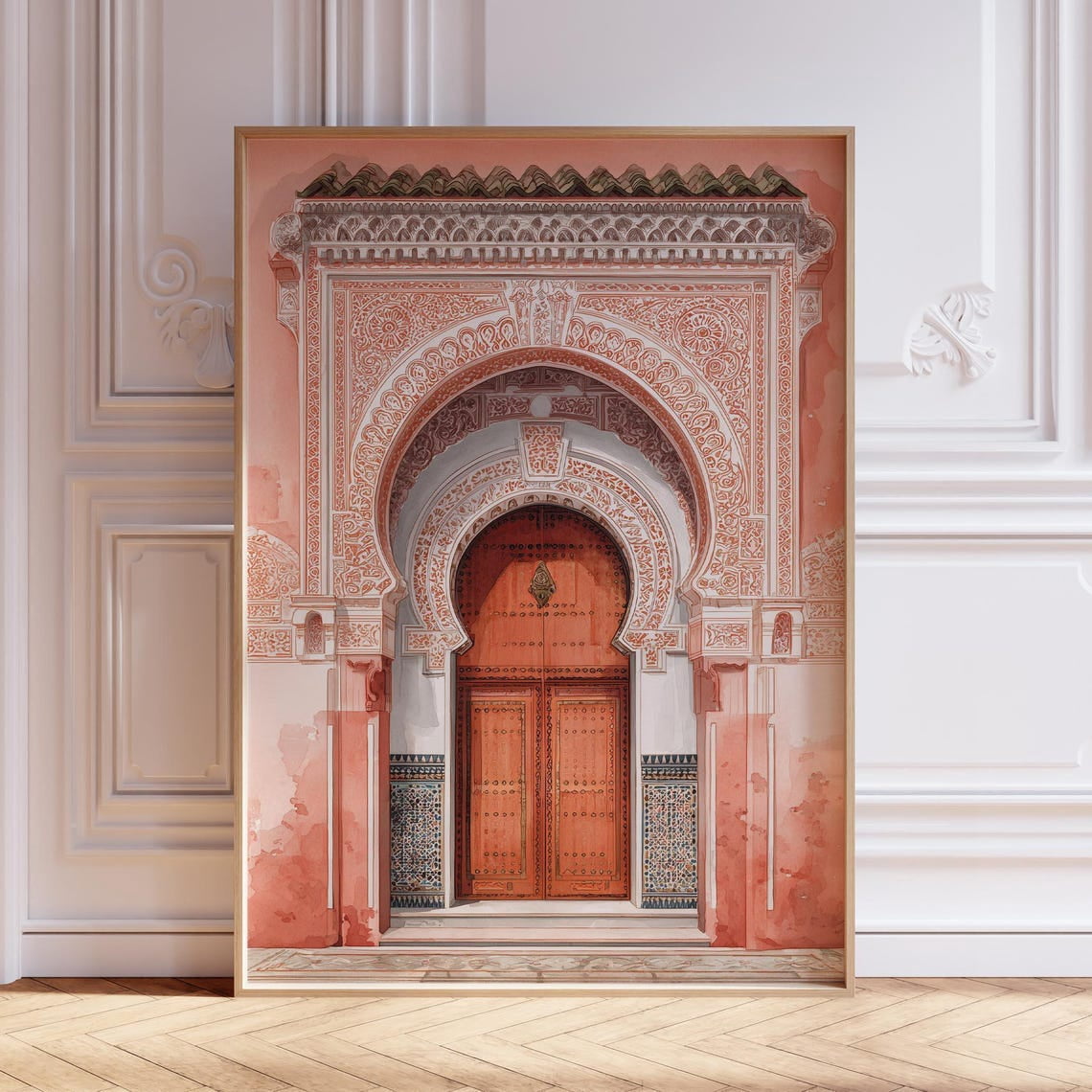 Soft Painted Mosque Wall Art Print, Islamic Architecture And Serene ...
