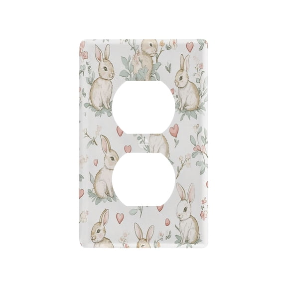 Soft Pastel Bunnies Light Switch Cover Switch Plate Outlet Cover Plug Cover for Electrical Outlet