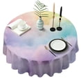 thumbnail image 1 of Soft Pastel Cloudscape Round Tablecloth 60"x60",Wrinkle Wipeable Table Cloth for Kitchen Dining Room Picnic Patio Party, 1 of 6