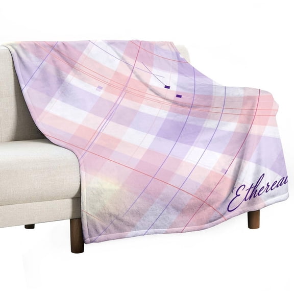 Soft Pastel Plaid Ethereal Pattern Blanket for Bed Throw Blanket for Women, Men Super Soft Plush Blanket Throw, Print Blanket