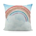 thumbnail image 1 of Soft Pastel Rainbow Stripes Minimal Nature Design by Daphne Polselli Throw Pillow,  Multi-Color, 1 of 5