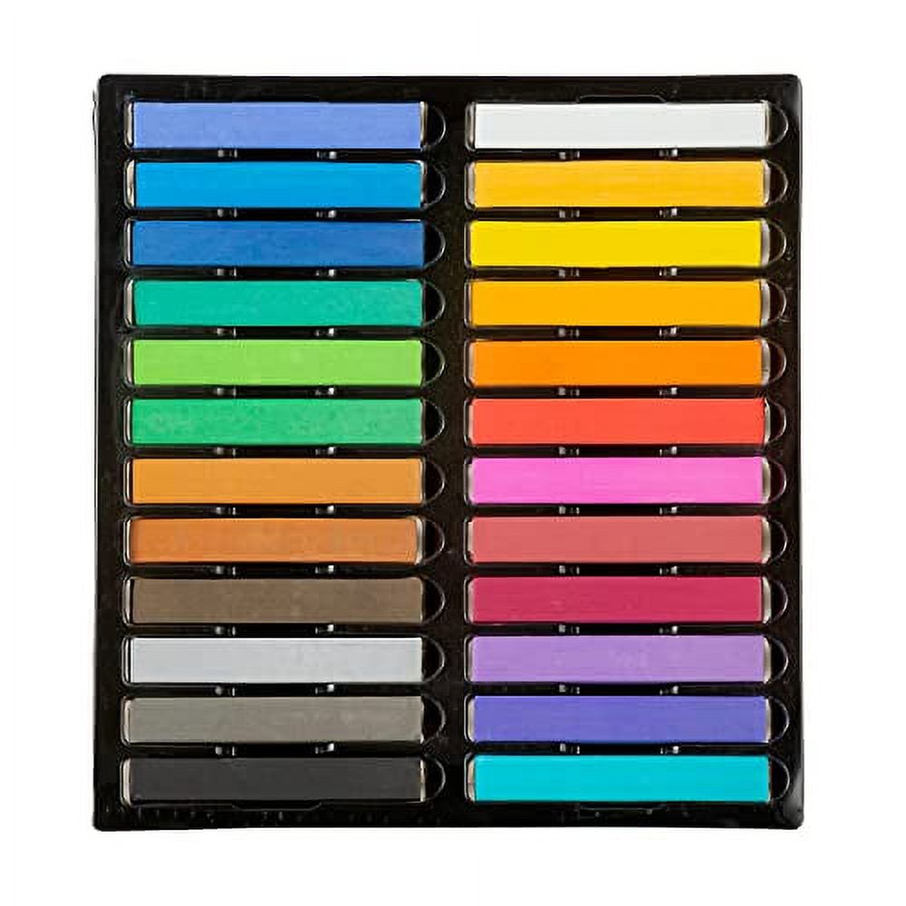 Soft Pastels Drawing Set 24pc Assorted Pastel Colors for Artists and