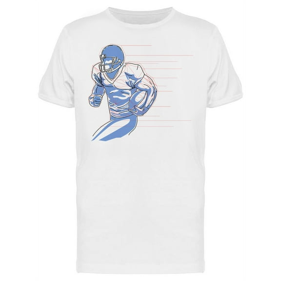 Soft Pastels Football Player  T-Shirt Men -Image by Shutterstock, Male XX-Large