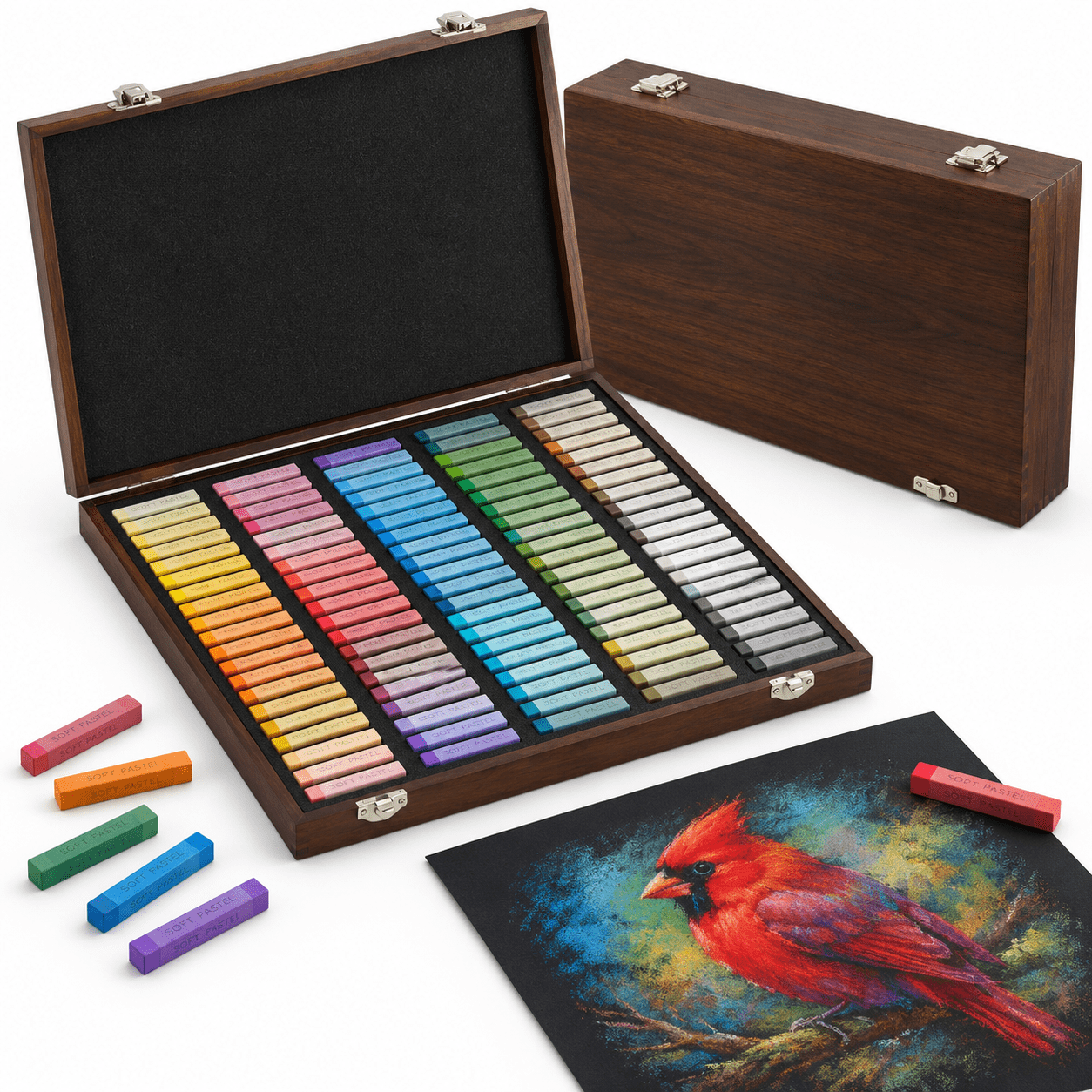 Soft Pastels For Artists 100 Count (Pack of 1) Square Chalk Set In ...