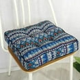 thumbnail image 1 of Soft Patio Chair Pads 18"x18"x4", Indoor Outdoor Square Dining Chair Cushion Pillow, Blue Thick Tatami Floor Pouf Cushion, Water Resistant Cover, By PRYESS, 1 of 5