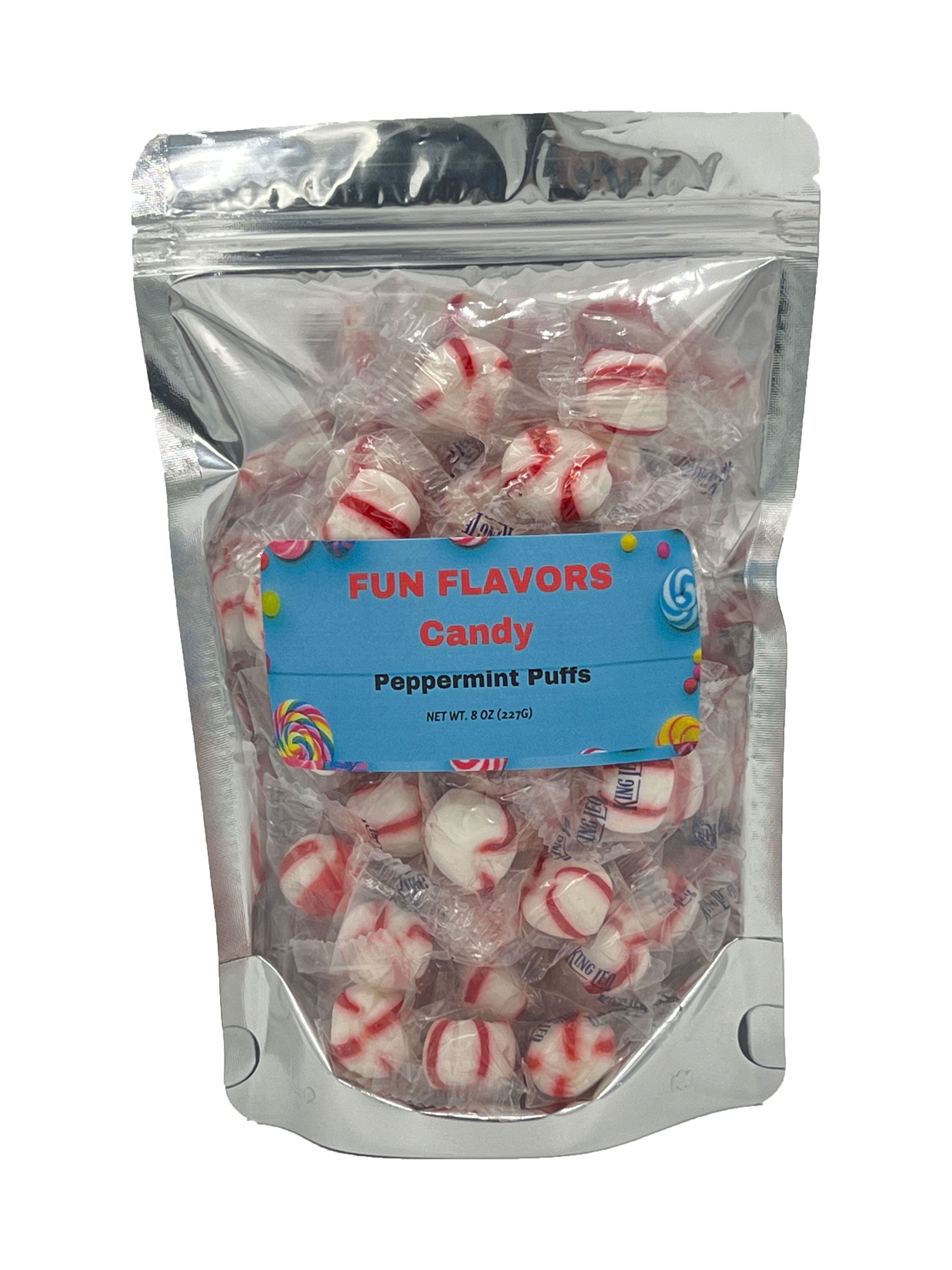 Soft Peppermint Puff Candy Individually Wrapped, 8 oz