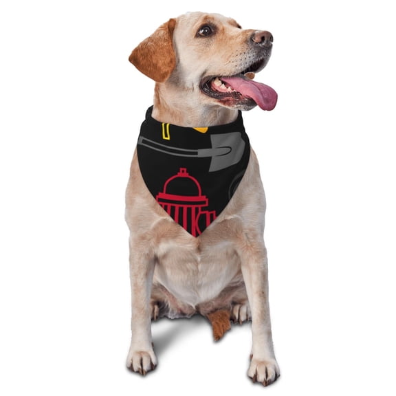 Soft Pet Bandana Triangle Scarf for Dogs Cats Washable Pet Bib Feeding Protection , Firefighting Items Fire Firefighter Fighter
