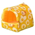 thumbnail image 1 of Soft Pet Bed Lovely Print Hideaways House Winter Cage Bed Ferrets Sleep Bed Small Hamster Cage Accessory, 1 of 8