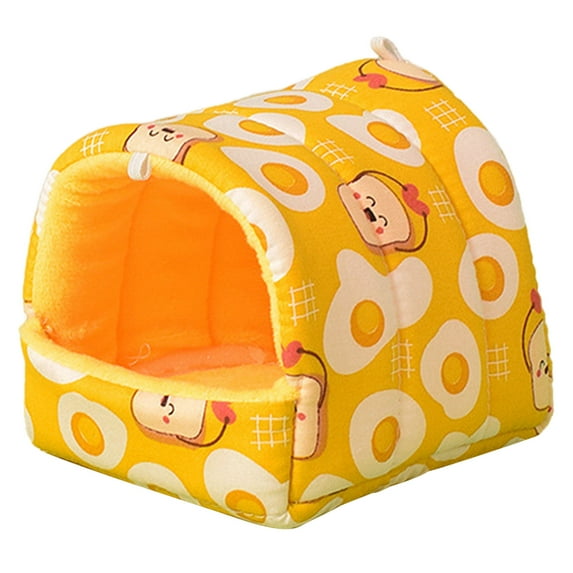 Soft Pet Bed Lovely Print Hideaways House Winter Cage Bed Ferrets Sleep Bed Small Hamster Cage Accessory