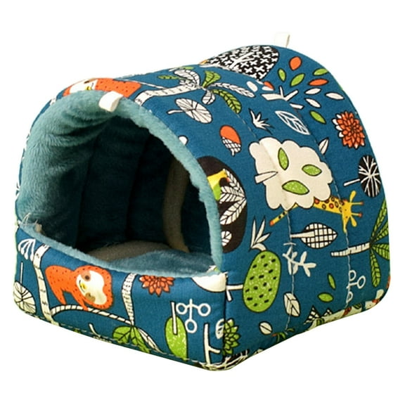 Soft Pet Bed Print Hideaway House Winter Cage Hanging Bed Ferrets Bed Small Hamster Cage Accessory